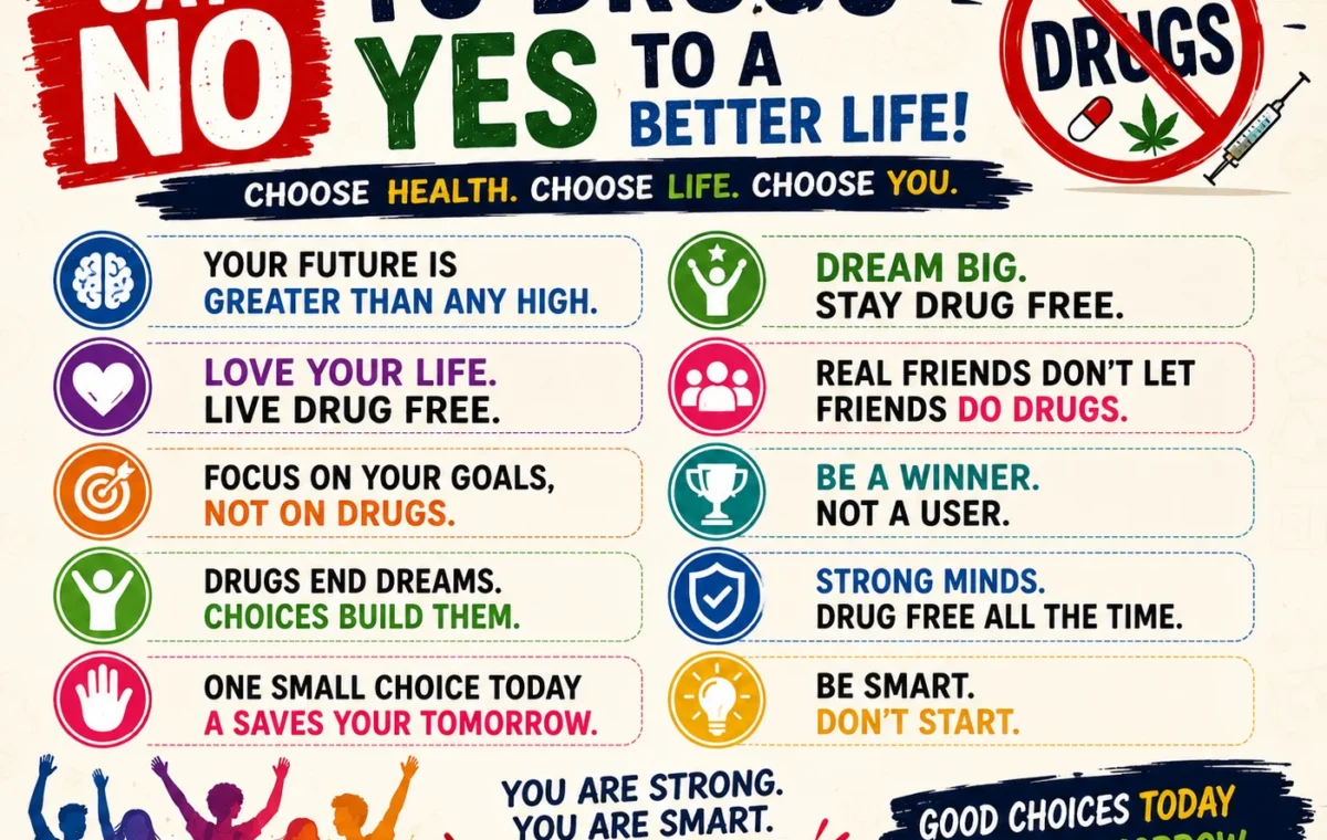 Best 50 Catchy Anti Drug Slogans for School (2026)