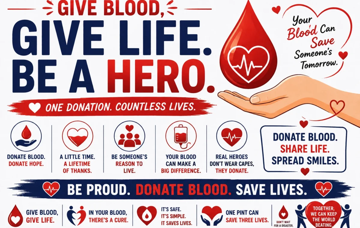 60 Catchy Blood Donation Slogans (2026)