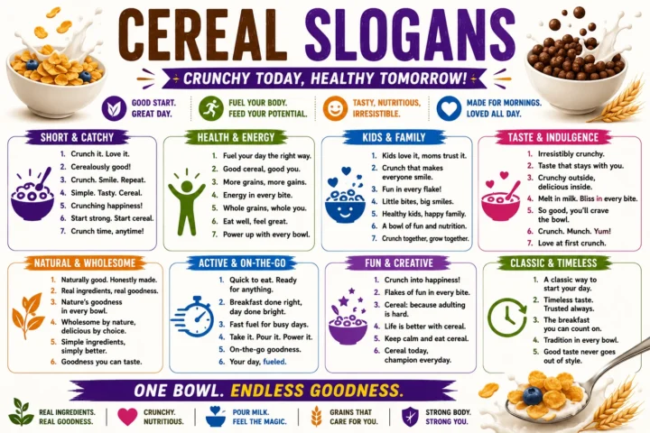 Best 50 Catchy Cereal Slogans (2026)