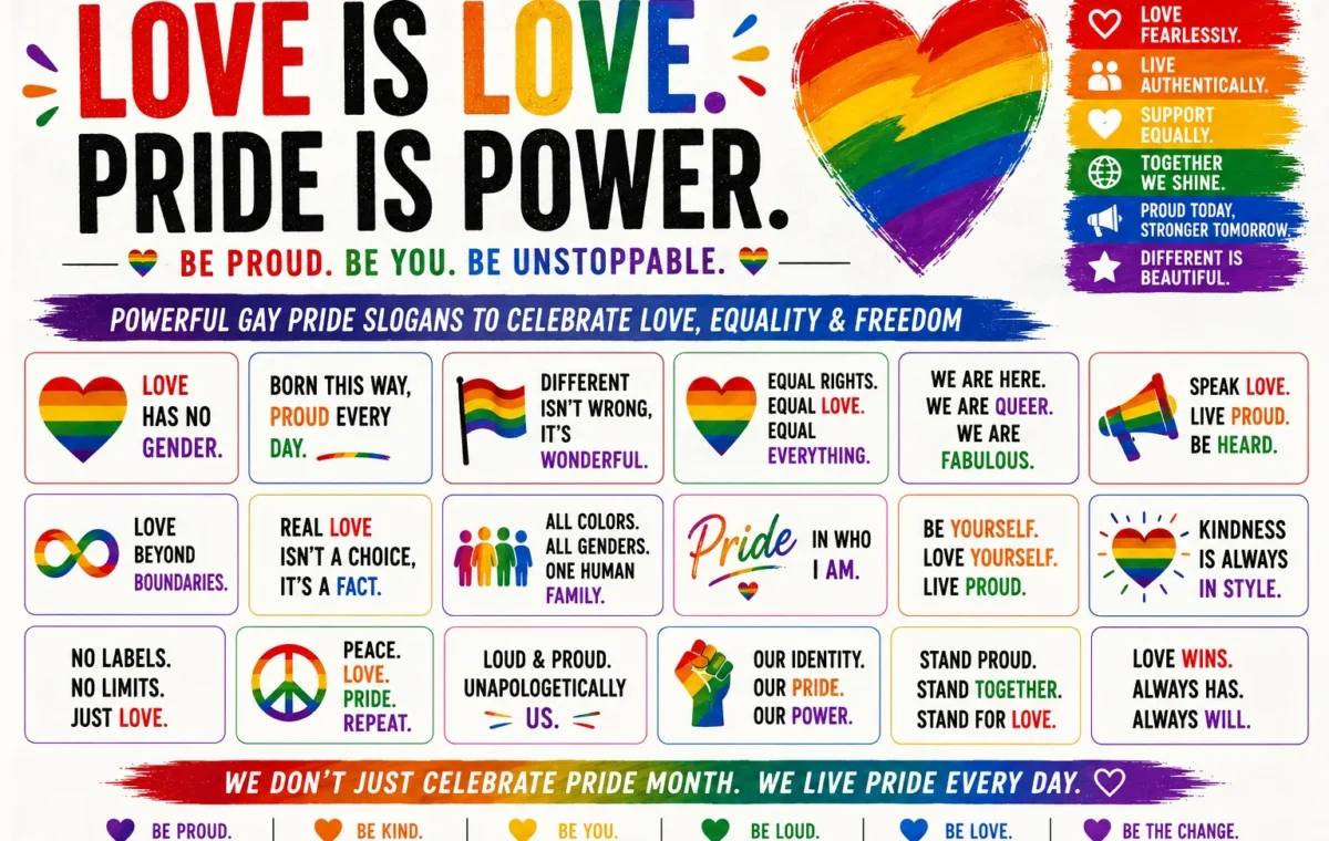 50 Catchy Gay Pride Slogans (2026)
