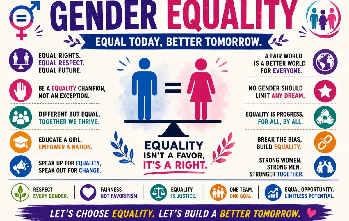 Best 50 Catchy Gender Equality Slogans (2026)
