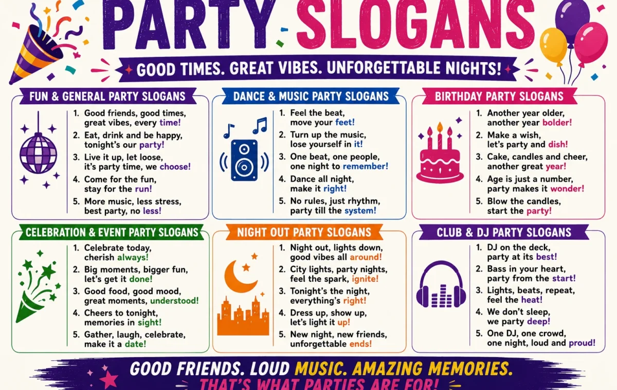 Super 50 Catchy Party Slogans for Every Celebration (2026)