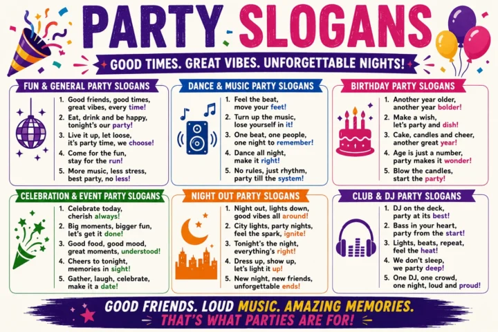 Super 50 Catchy Party Slogans for Every Celebration (2026)