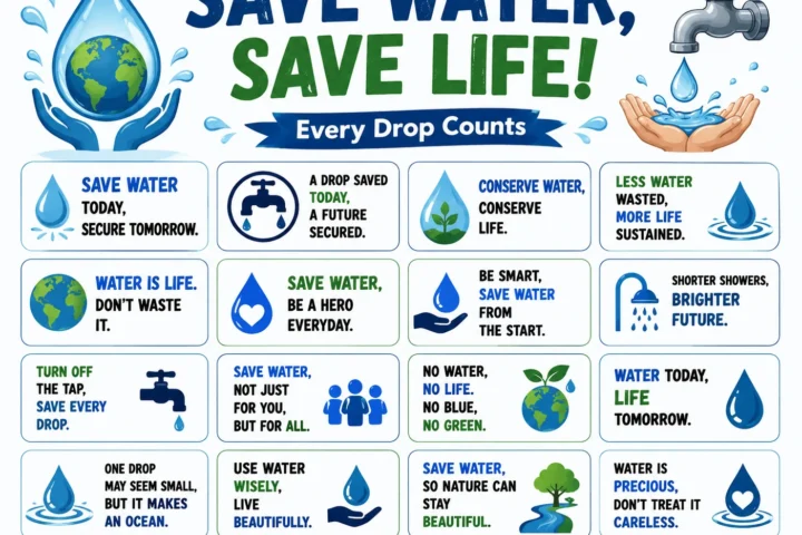 50 Catchy Save Water Slogans in English (2026)