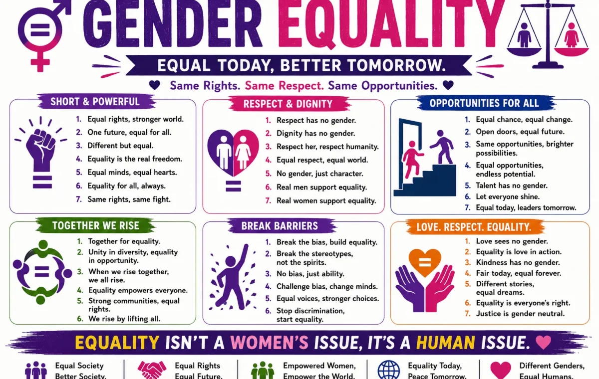 Super 50 Catchy Slogan Gender Equality Ideas (2026)