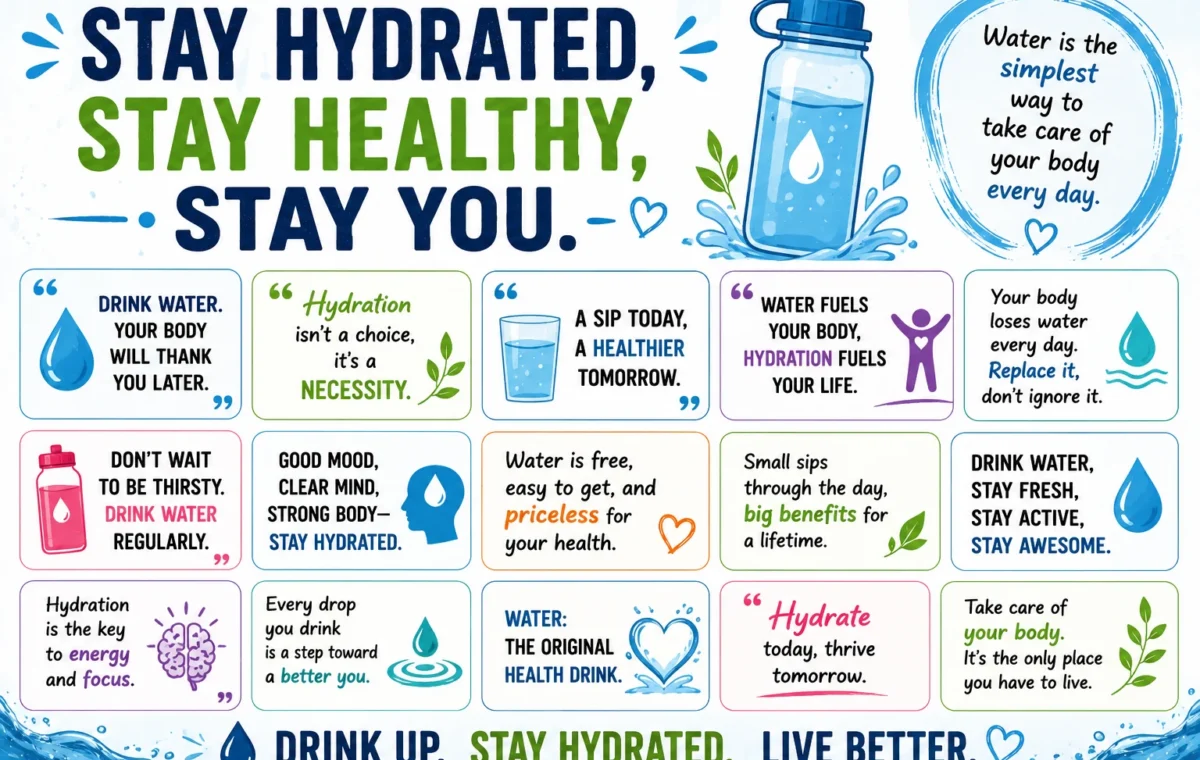 Super 50 Catchy Stay Hydrated Quotes for Daily Motivation (2026)