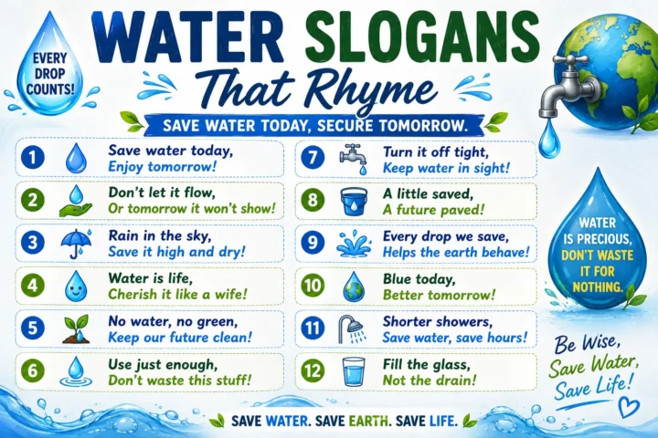 Best 50 Catchy Water Slogans That Rhyme (2026)