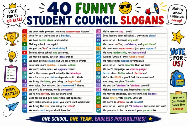 40 Funny Student Council Slogans: Creative Ideas for 2026