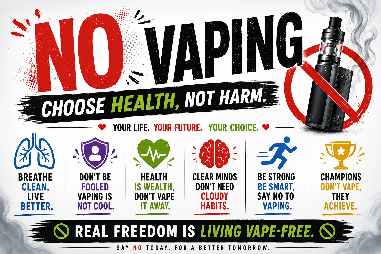 Rhyming No Vaping Slogans