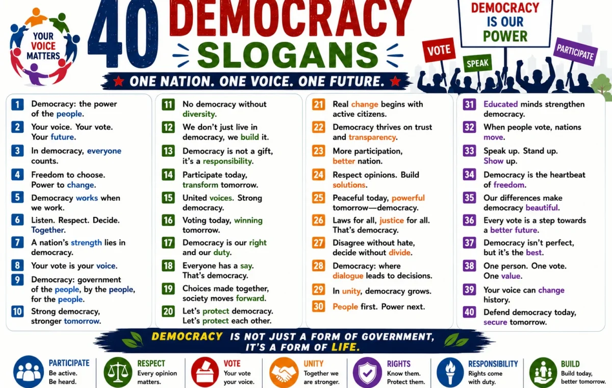 Super 50 Catchy Democracy Slogans (2026)