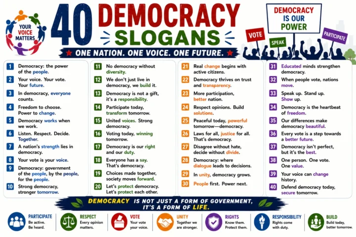 Super 50 Catchy Democracy Slogans (2026)