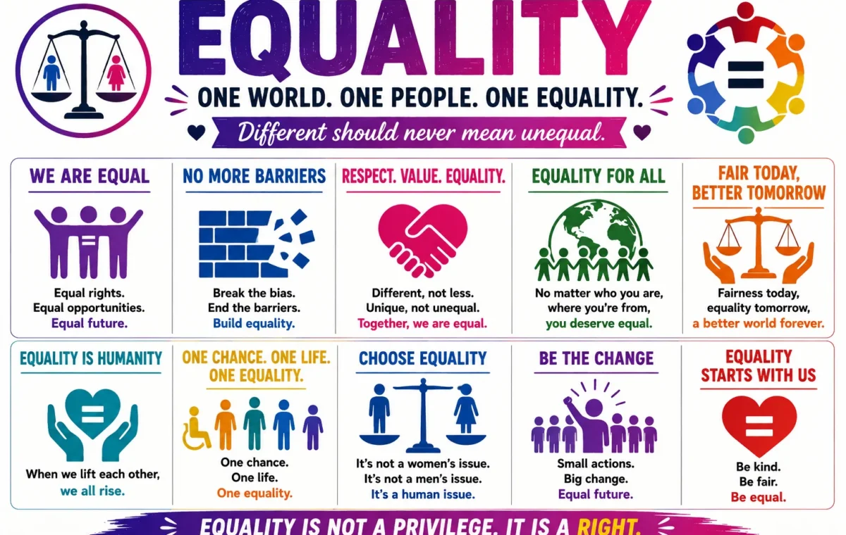 Super 50 Catchy Equality Slogans (2026)