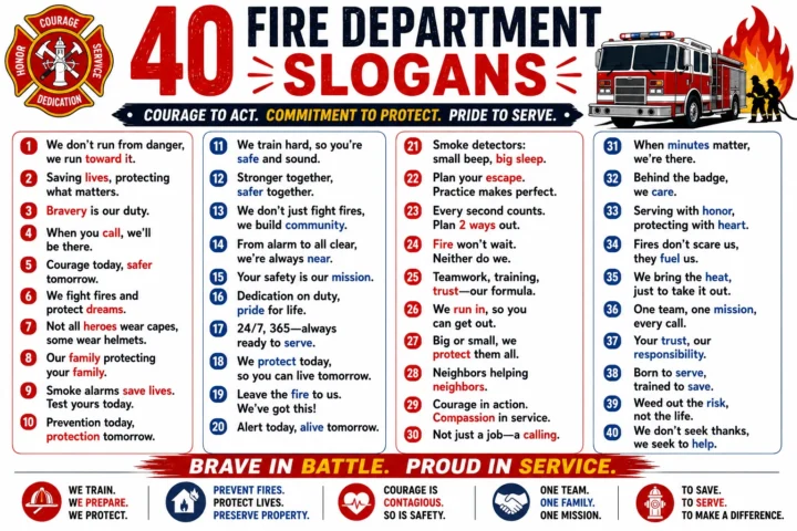 Best 50 Catchy Fire Department Slogans (2026)