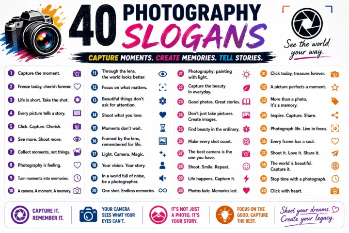 Super 50 Catchy Photography Slogans (2026)