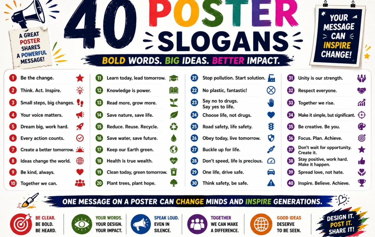 50 Creative Poster Slogans (2026)