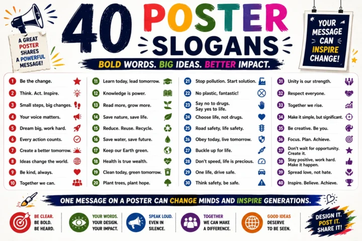 50 Creative Poster Slogans (2026)