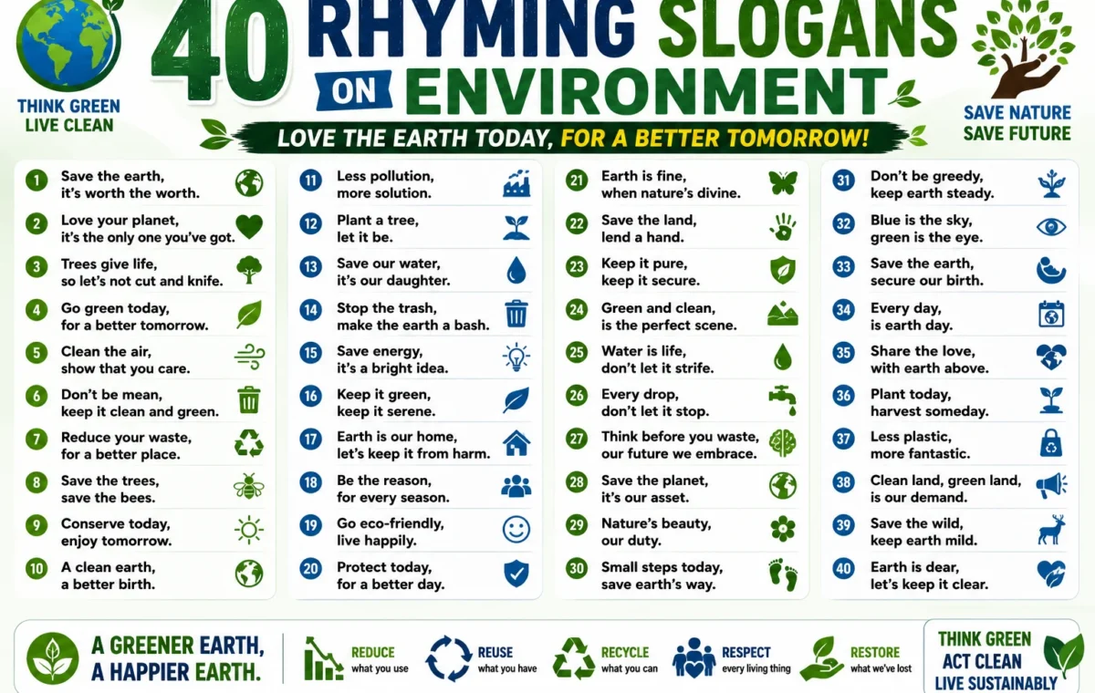 50 Creative Rhyming Slogans on Environment (2026)