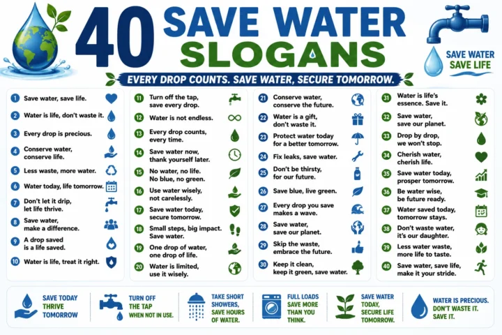 50 Catchy Save Water Slogans (2026)