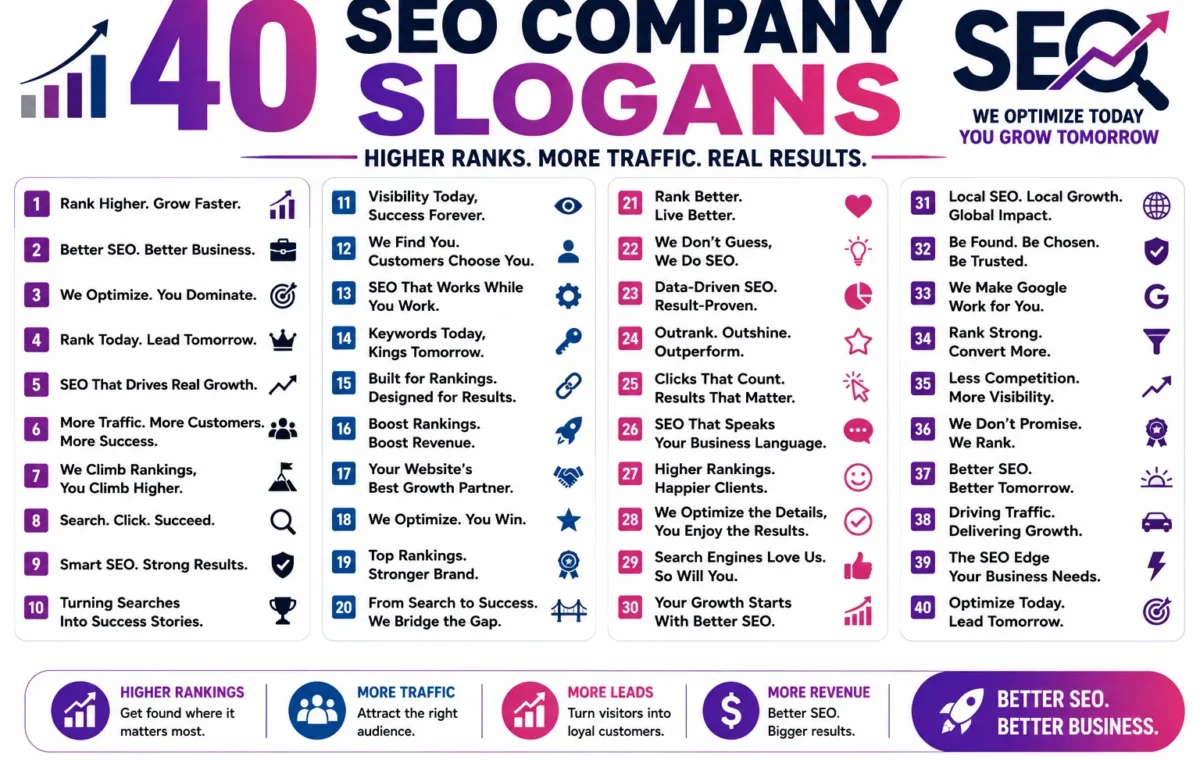 50 Creative SEO Company Slogans (2026)