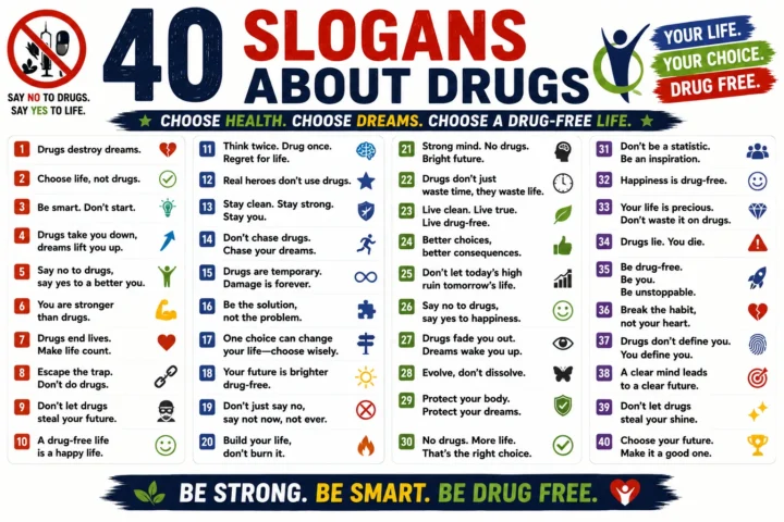 Best 50 Catchy Slogan About Drugs Ideas (2026)