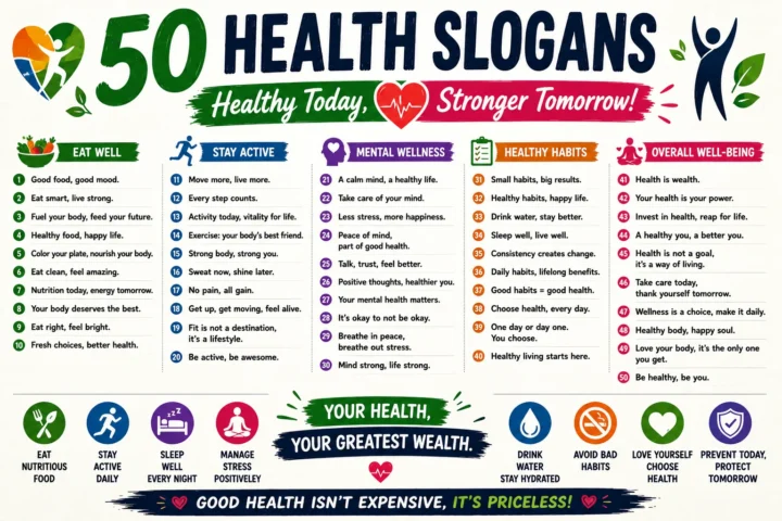 Best 50 Catchy Slogan About Health (2026)