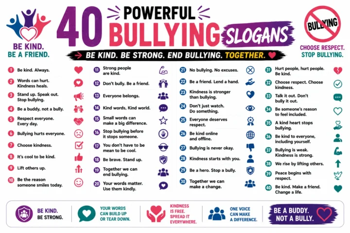 Super 50 Catchy Slogan Bullying Ideas (2026)