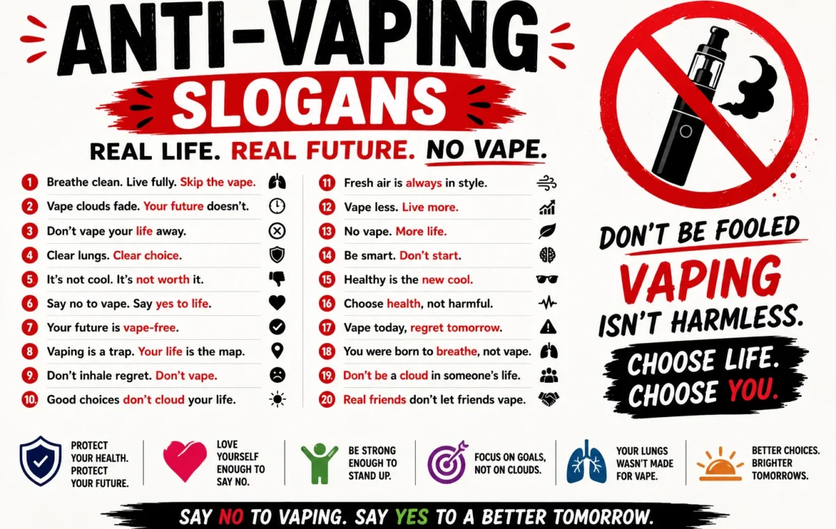 50 Powerful Slogan For Anti Vaping (2026)