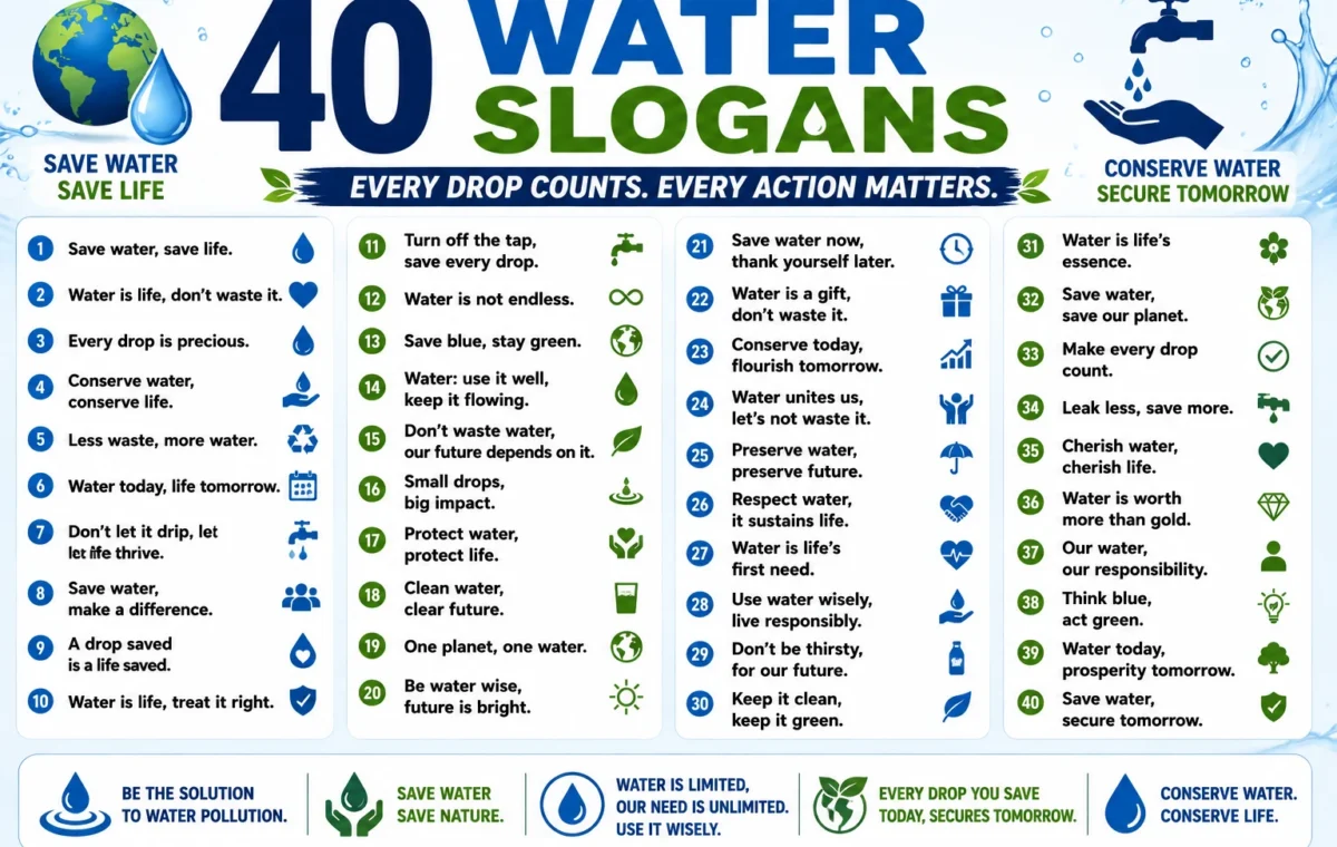 Best 50 Catchy Water Slogan Ideas (2026)