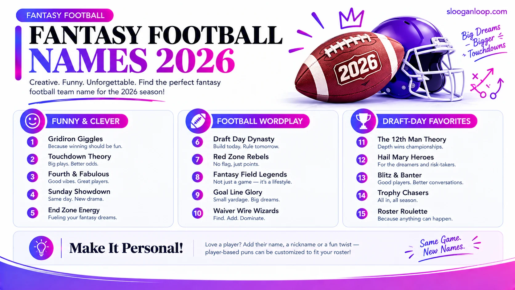 Catchy & Fun Fantasy Football Names
