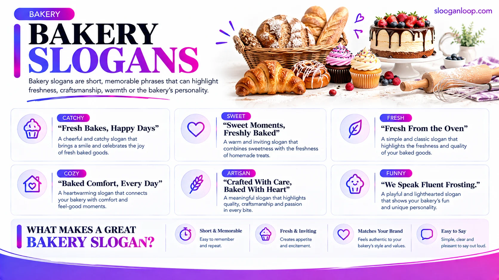 Rhyming Bakery Slogans