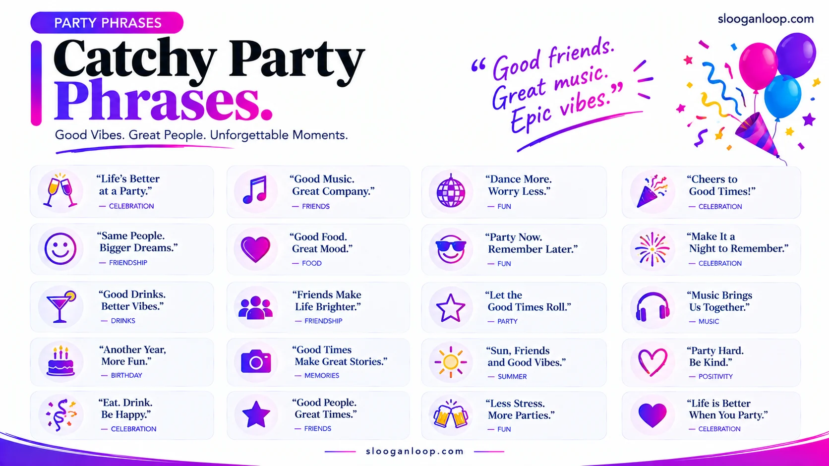 Rhyming Party Phrases