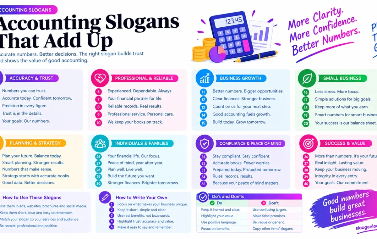 Super 55 Catchy Accounting Slogans (2026)