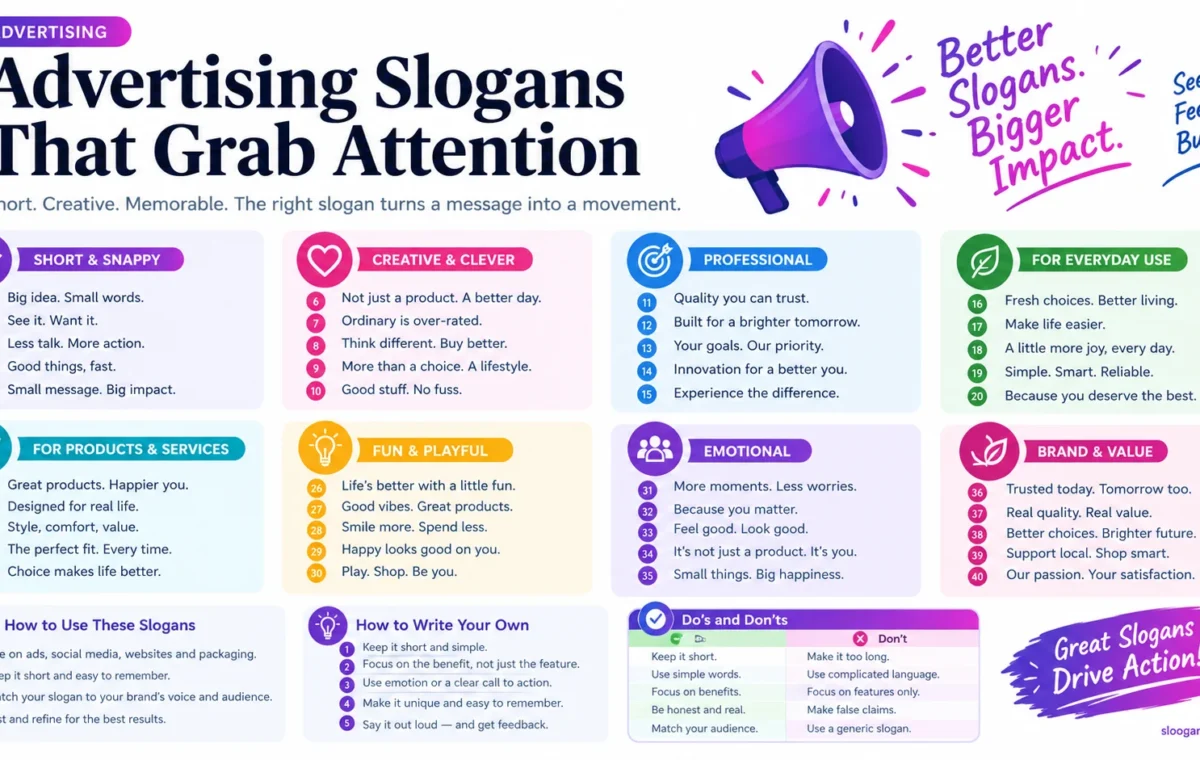 Super 60 Catchy Advertising Slogans for 2026