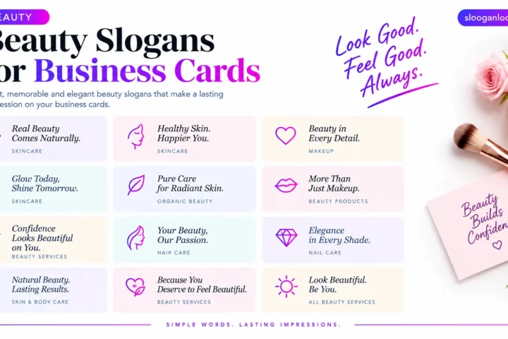 50 Catchy Beauty Slogans for Business Cards (2026)
