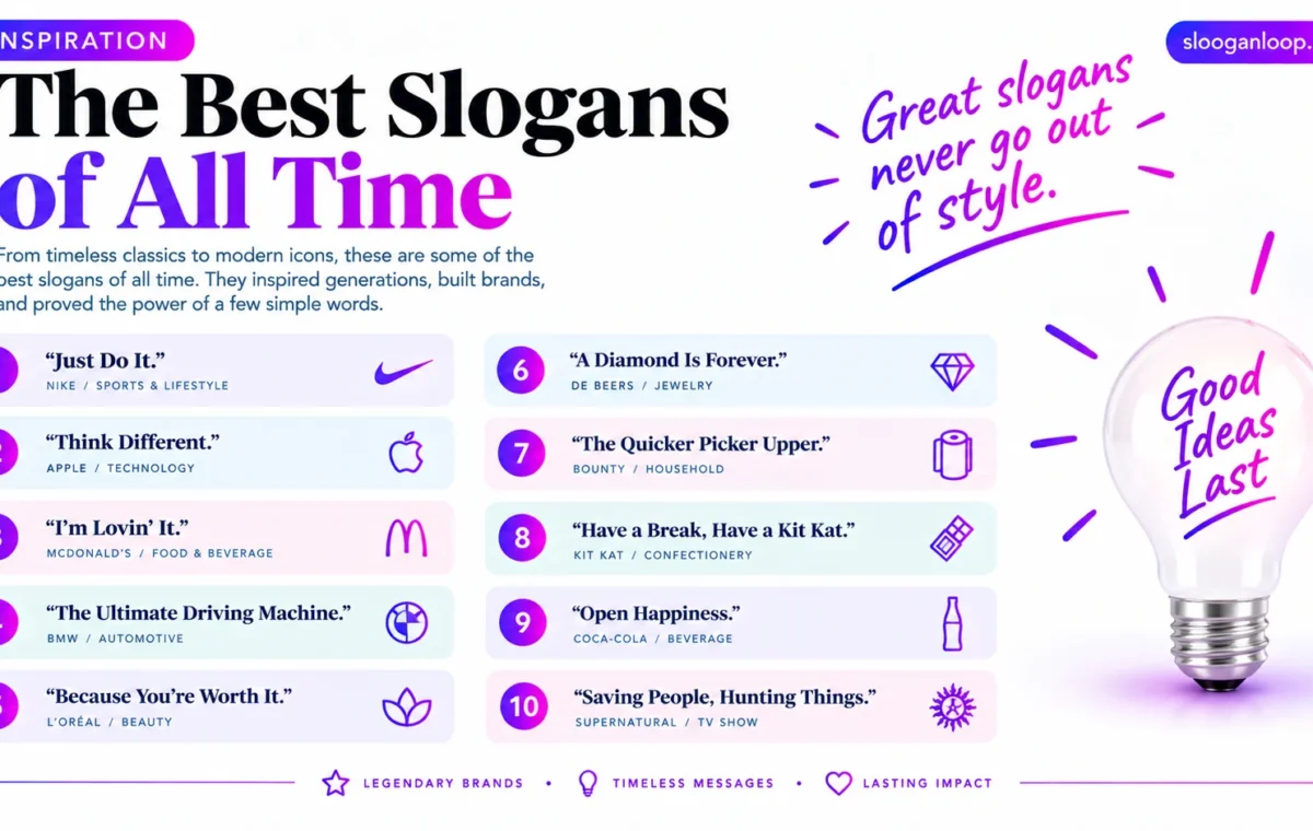 Best Slogans of All Time: 50 Catchy Ideas (2026)