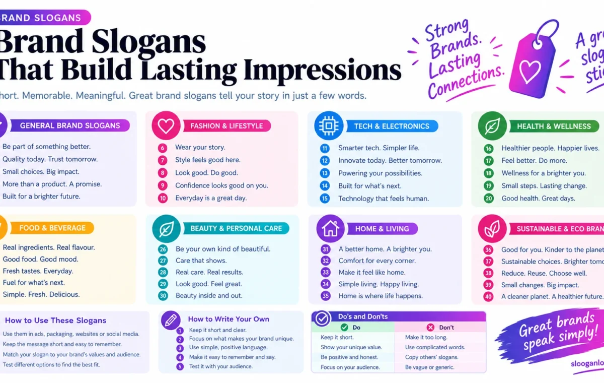 Super 60 Catchy Brand Slogans to Remember in 2026