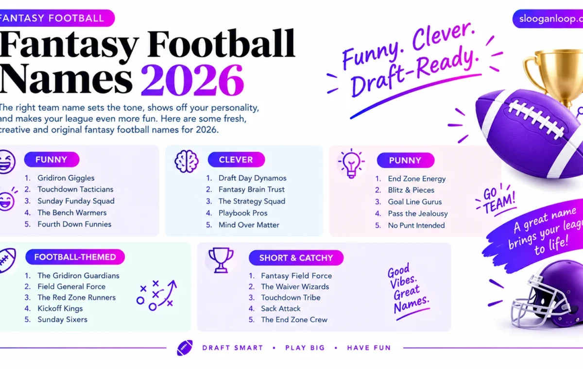50 Clever Fantasy Football Names 2026