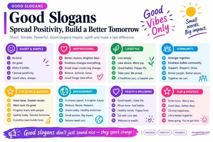 60 Best Good Slogans: Catchy Ideas for 2026