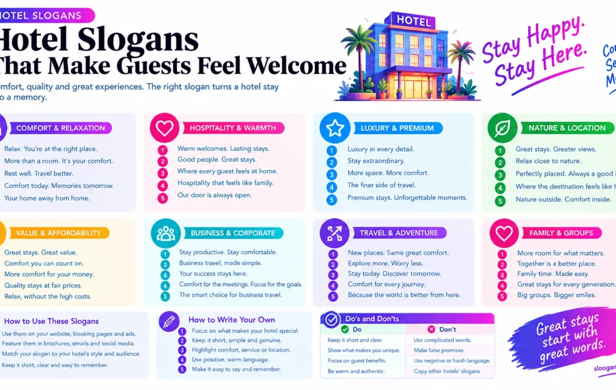 Super 50 Catchy Hotel Slogans (2026)