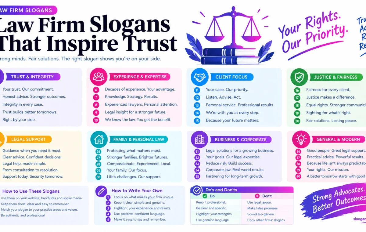 Super 50 Catchy Law Firm Slogans (2026)