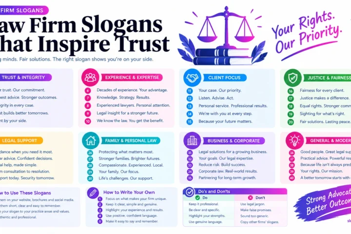 Super 50 Catchy Law Firm Slogans (2026)