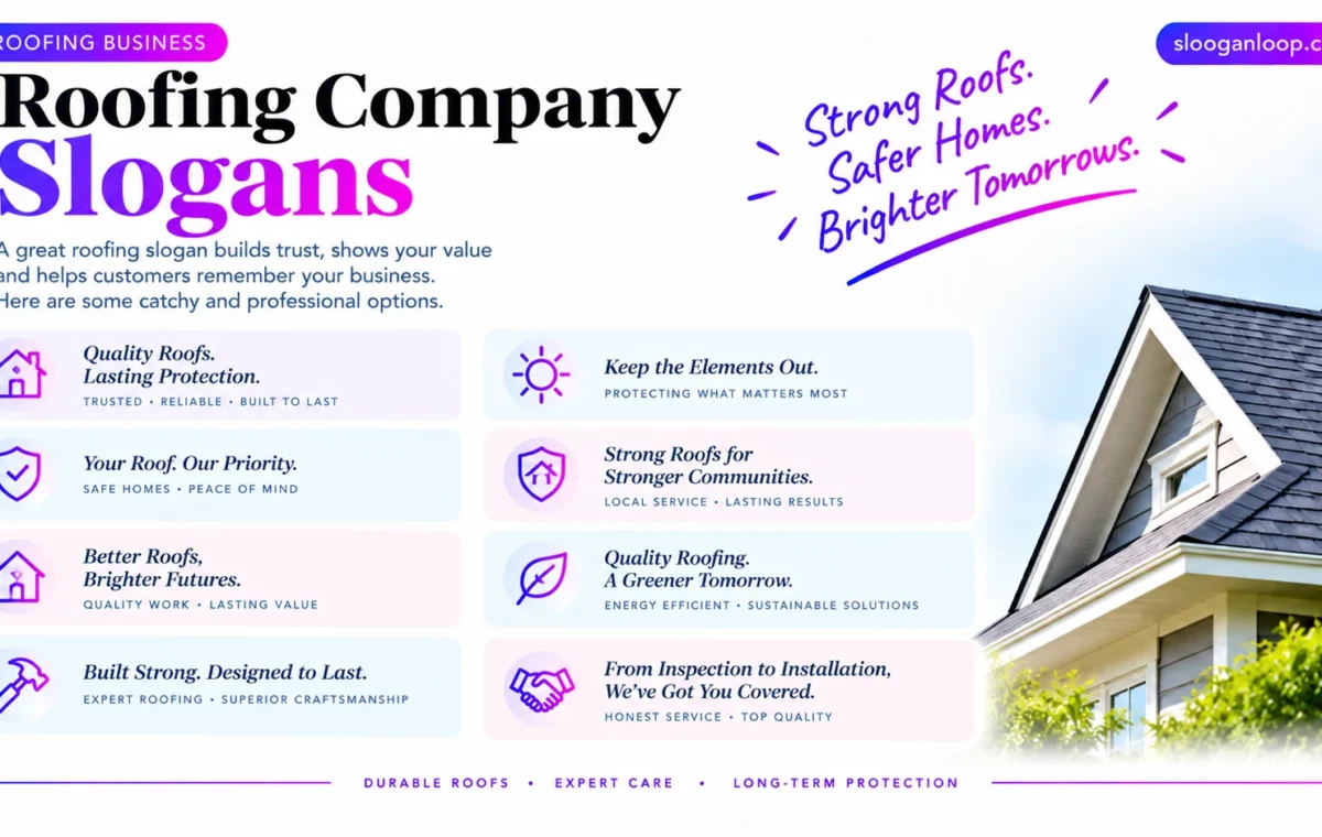 Super 50 Catchy Roofing Company Slogans (2026)