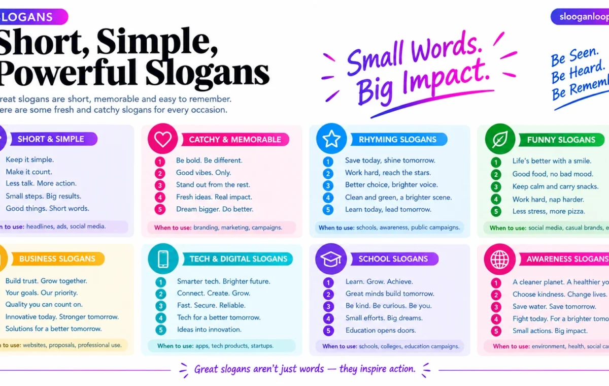 Super 50 Catchy Slogans to Inspire Ideas (2026)