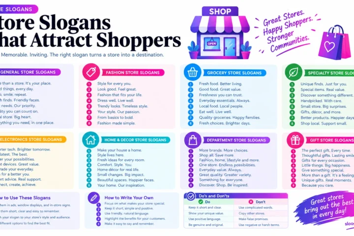 Super 50 Catchy Store Slogans (2026)