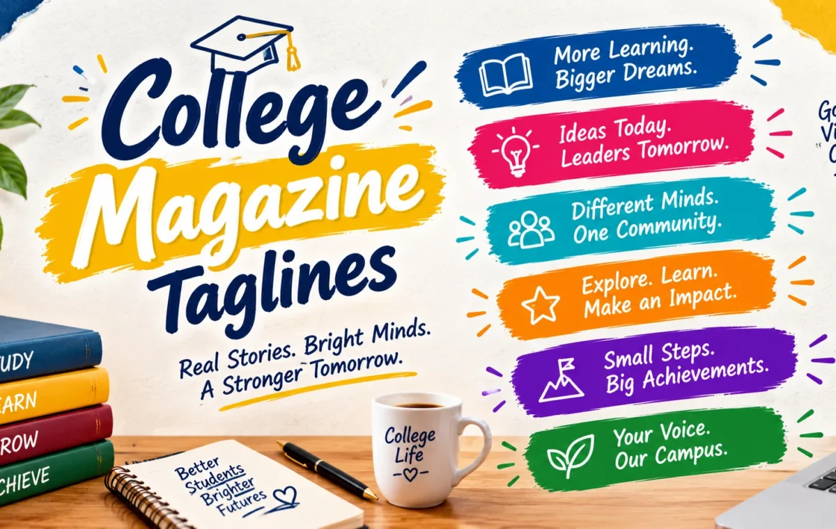 Super 50 Catchy Taglines for College Magazines (2026)